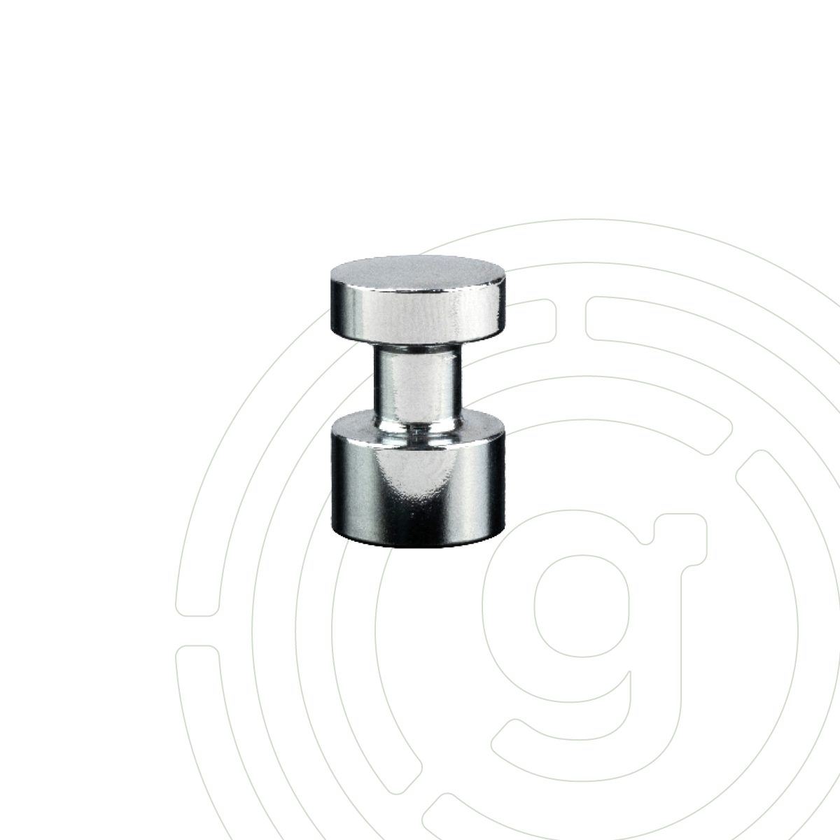 Magnet-Pins silber »EDEL« inkl. Pads S schwarz