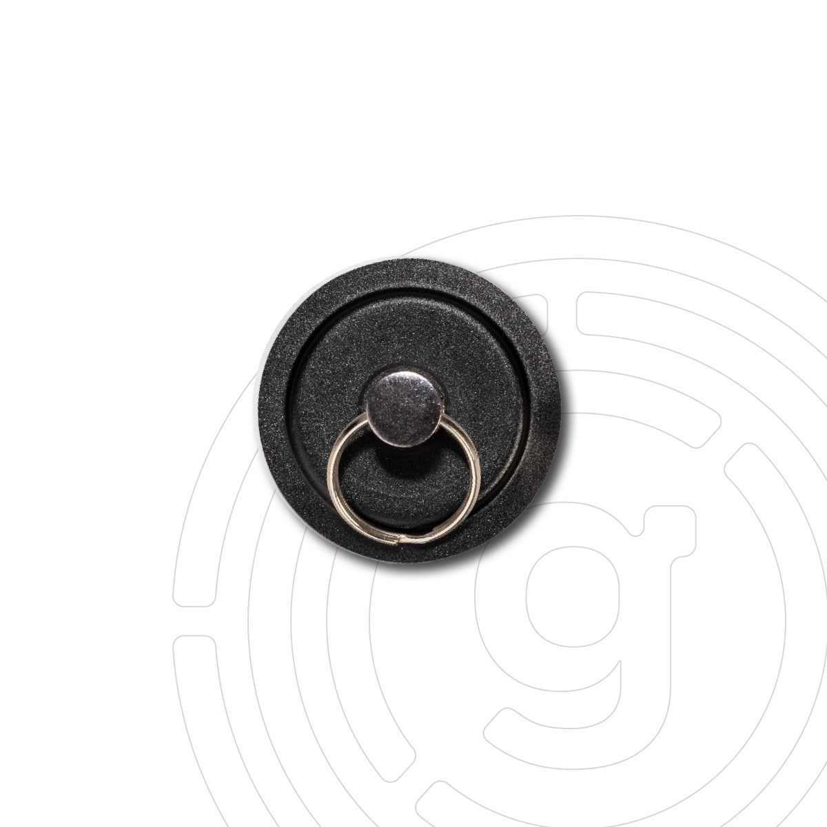 Magnet-Schlüsselringe silber inkl. Pads S schwarz