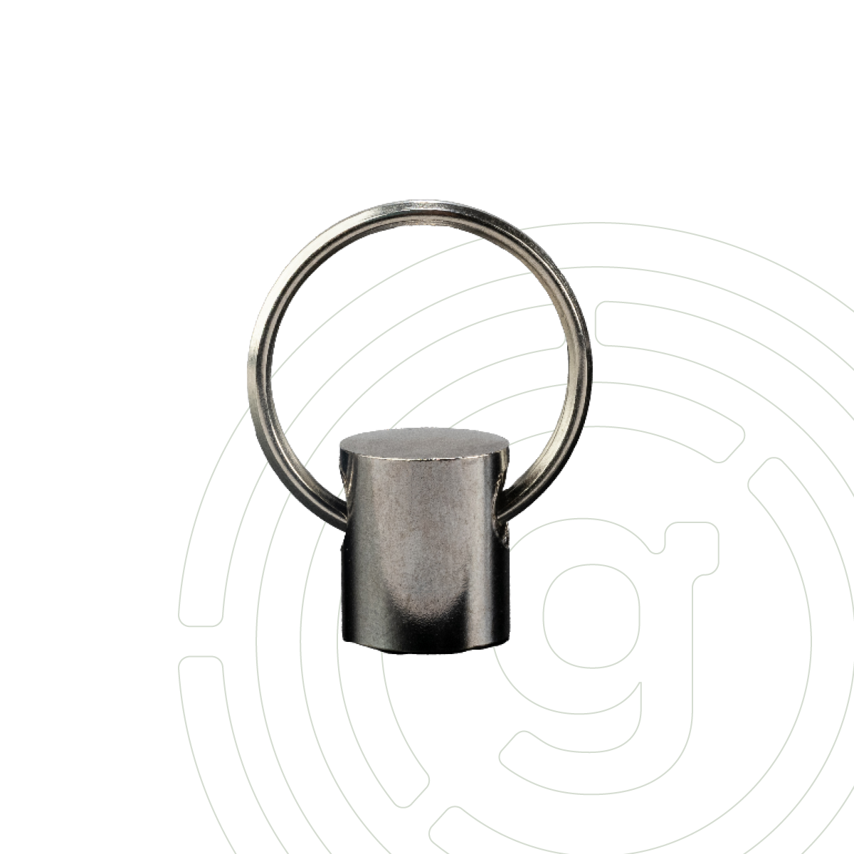 Magnet-Schlüsselringe silber inkl. Pads S schwarz