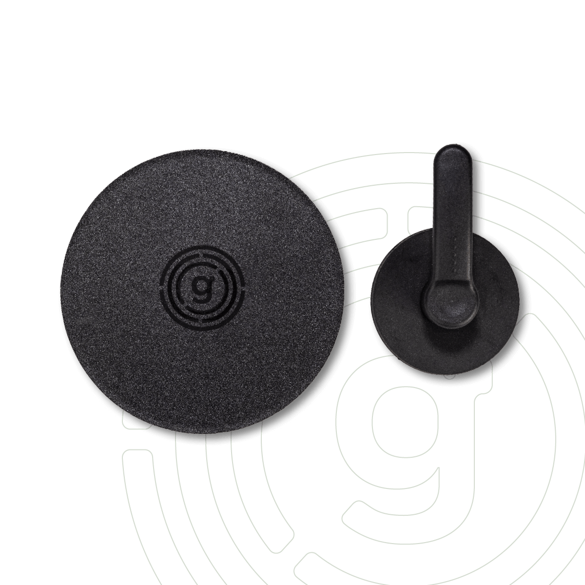 Magnet-Haken »HOOK« inkl. Metall-Pad Ø 8,0 cm schwarz mit 3M VHB™ Kleberückseite