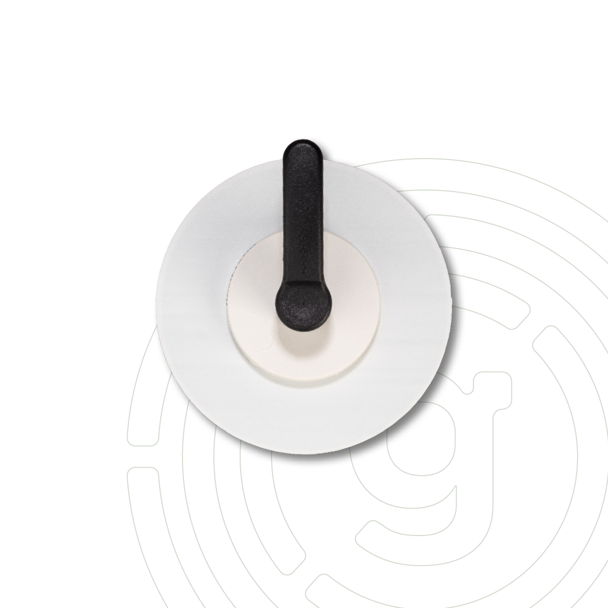 Magnet-Haken »HOOK« inkl. Metall-Pad Ø 8,0 cm weiß mit 3M VHB™ Kleberückseite