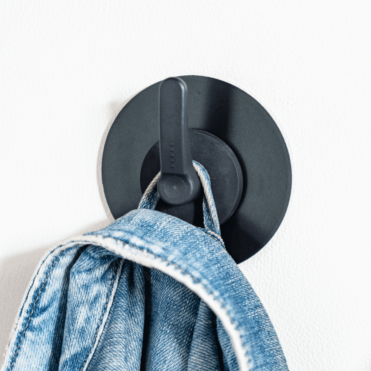 Magnet-Haken »HOOK« inkl. Metall-Pad Ø 8,0 cm weiß mit 3M VHB™ Kleberückseite