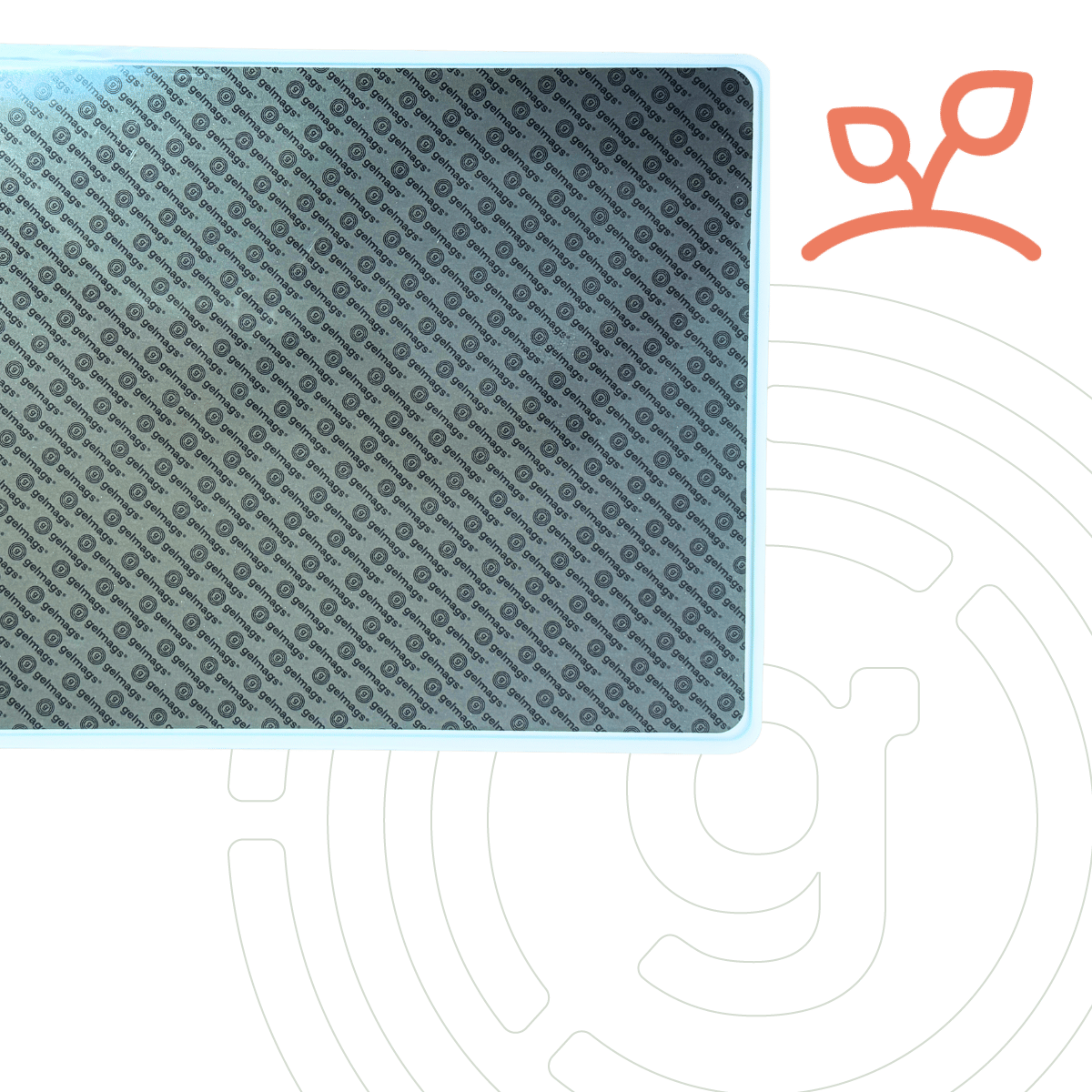 Rückseite des Nanoplatzsetz mit sichtbarem Streudrucks Logo