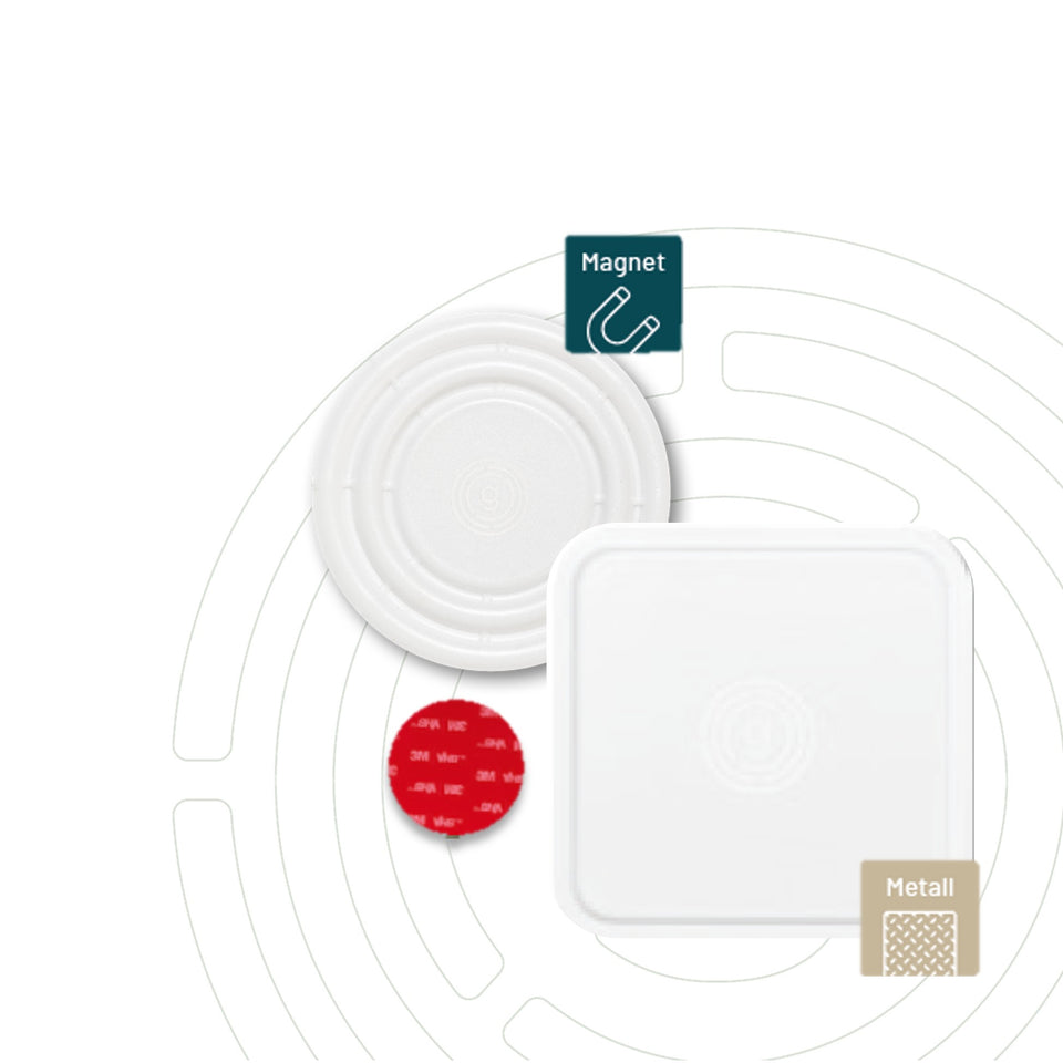 gelmags® Bundle mit Nano-Gel-Untersetzer 2.0 und MagUp-Pads S in weiß für Gläser, Becher und Tassen