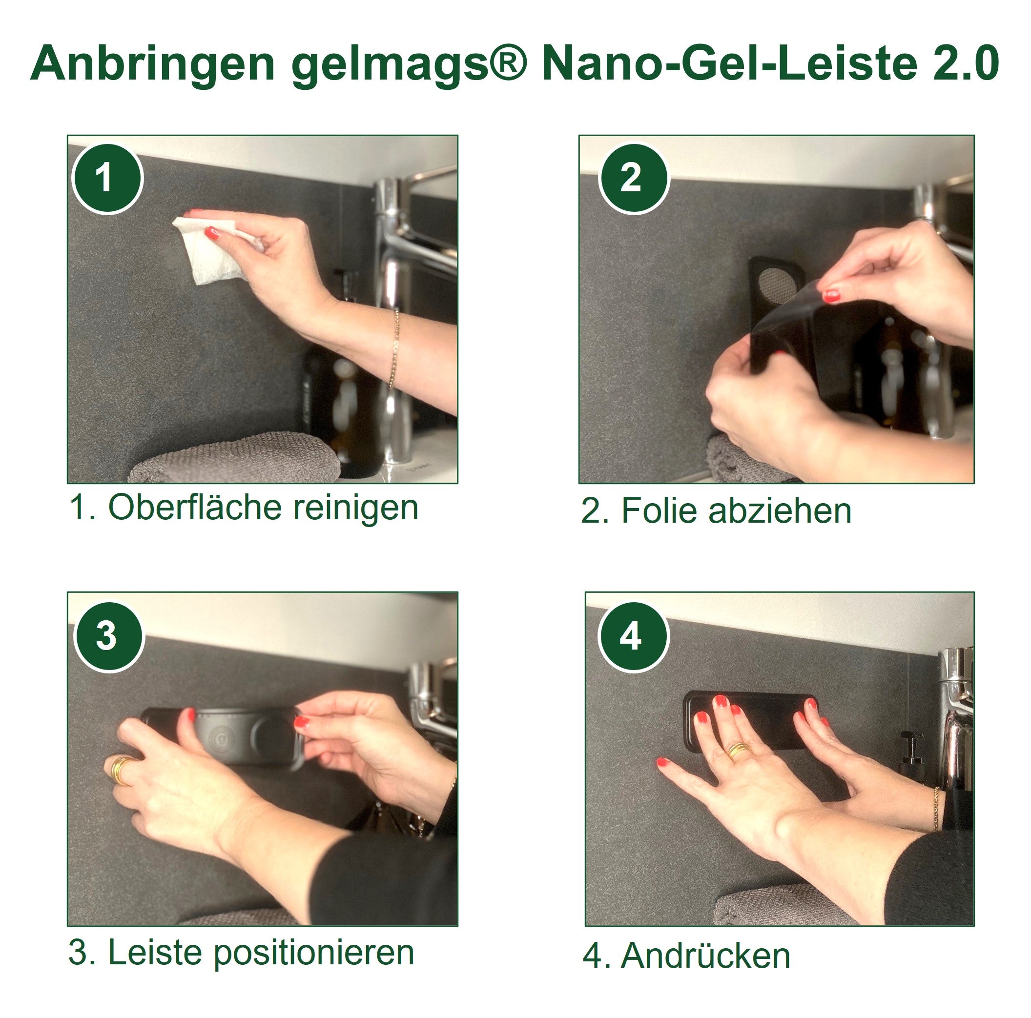 Nano-Gel-Leiste & MagSpike® Set schwarz