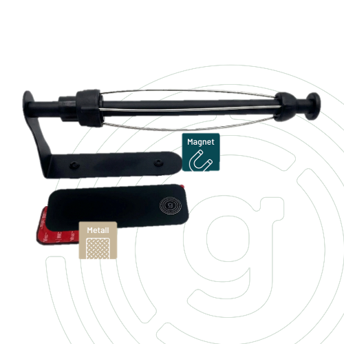 gelmags® Magnet-Küchenrollenhalter schwarz mit eingesetzter Küchenrolle