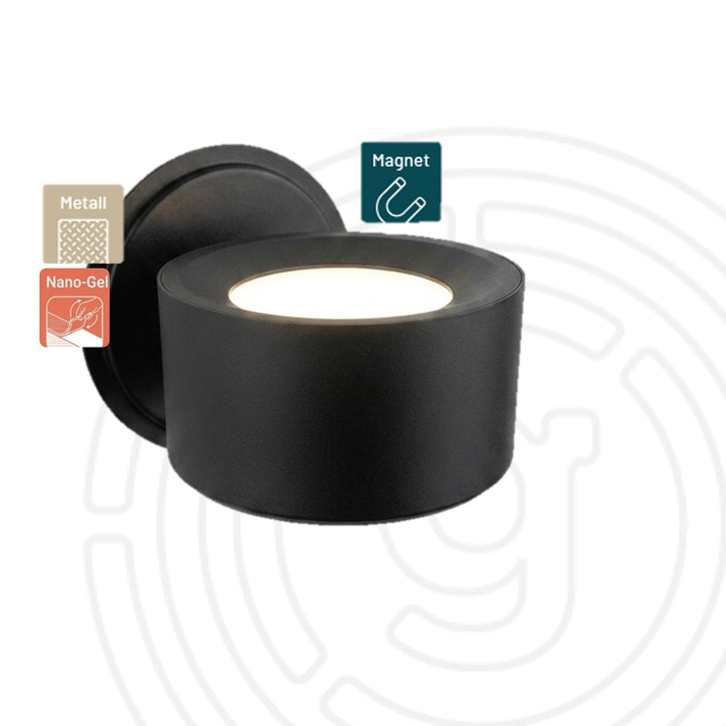 Magnet Leucht-Spot beige, inklusive Nano-Gel-Pad L Ø 8,3 cm, weiß